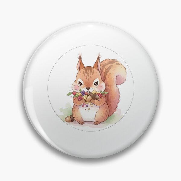 Item preview, Snack Lover Squirrel – Cute Watercolor Animal Sticker designed and sold by MongOficial.