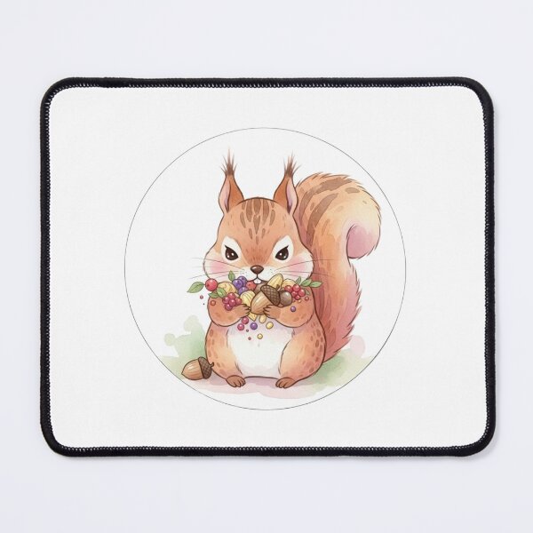 Item preview, Snack Lover Squirrel – Cute Watercolor Animal Sticker designed and sold by MongOficial.
