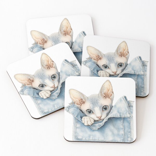 Item preview, Cute Sphynx Cat In Pocket designed and sold by rachada99.