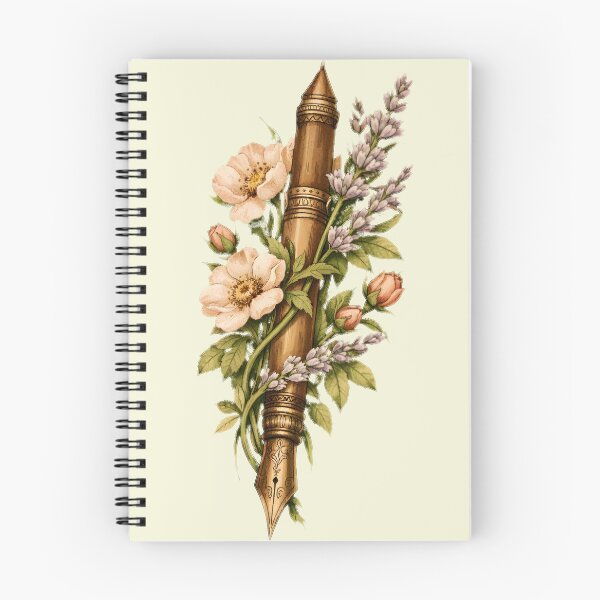 Item preview, Vintage Pen and Flowers designed and sold by Funny meme.