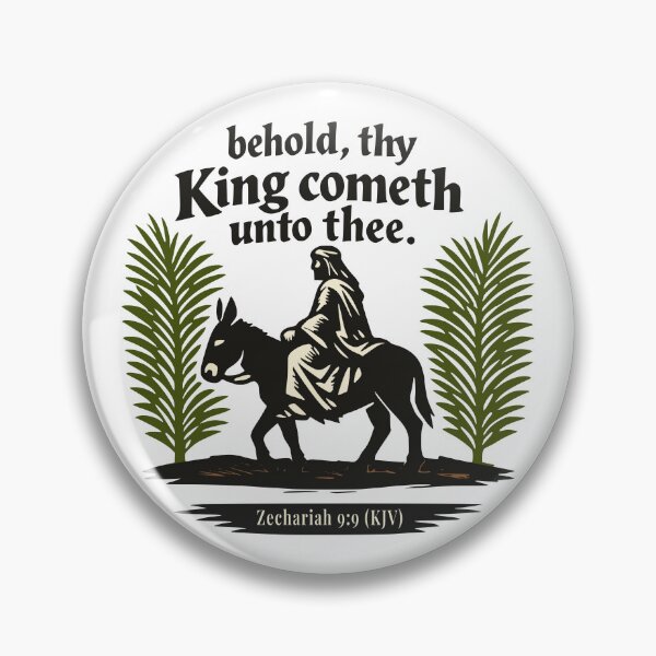 Item preview, Woodcut Jesus Riding Donkey Palm Sunday Scripture designed and sold by FunFitLife Studio.