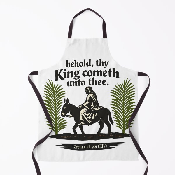 Item preview, Woodcut Jesus Riding Donkey Palm Sunday Scripture designed and sold by FunFitLife Studio.