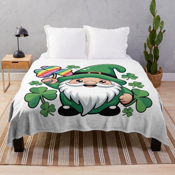 Item preview, St Patrick’s Day Gnome Rainbow Shamrock designed and sold by QuiteOrbit.