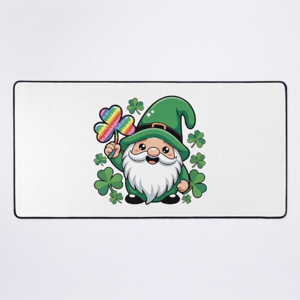 Item preview, St Patrick’s Day Gnome Rainbow Shamrock designed and sold by QuiteOrbit.