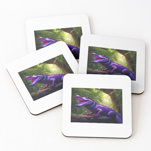 Item preview, Neon Purple Crocodile Large designed and sold by tambanow.