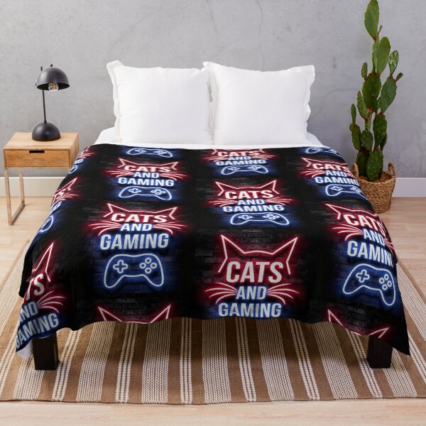 Item preview, "Cats and Gaming" Neon Sign Design - Gamer Style for Cat Lovers designed and sold by Hipatye26.