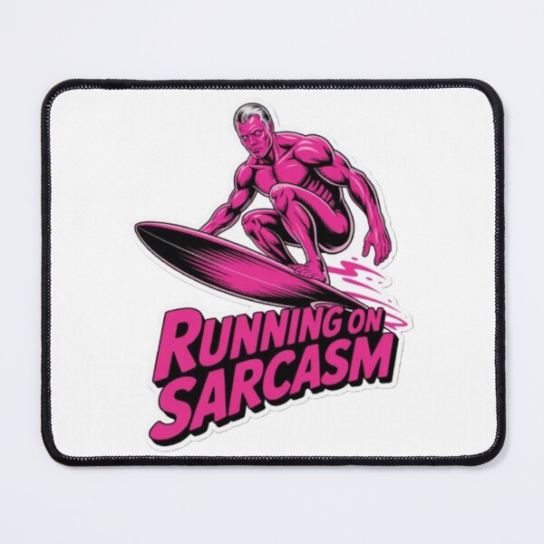 Item preview, Running on Sarcasm – Neon Surfing Attitude Graphic designed and sold by NewUSShop.