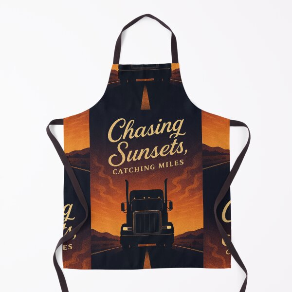 Item preview, Chasing Sunsets, Catching Miles Trucker Sunset Poster designed and sold by mbmstores.