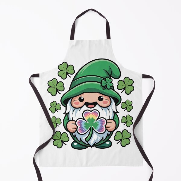Item preview, Irish Gnome with Rainbow Clover designed and sold by QuiteOrbit.
