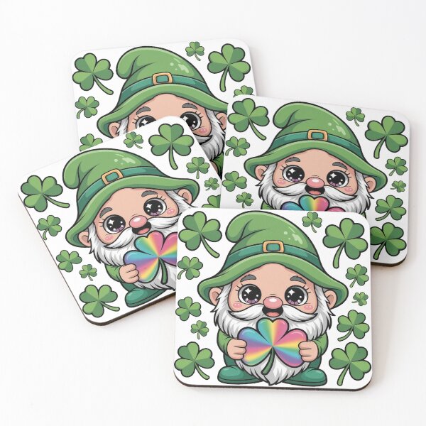 Item preview, Rainbow Shamrock Gnome Irish Holiday designed and sold by QuiteOrbit.