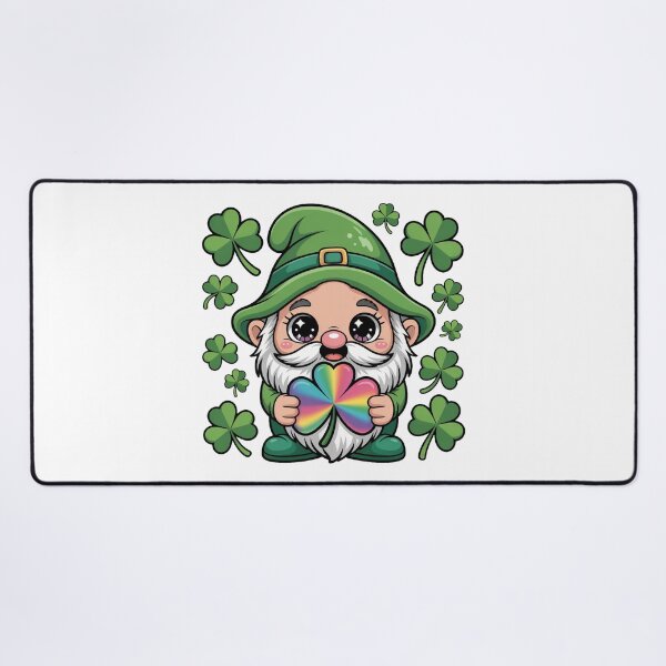 Item preview, Rainbow Shamrock Gnome Irish Holiday designed and sold by QuiteOrbit.