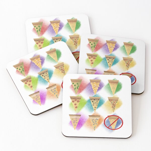 Item preview, No Pineapple Pizza Slice Pattern - Funny Food Illustration designed and sold by TheArtOfTreble.