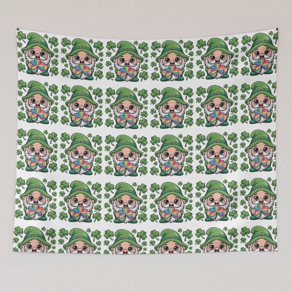 Item preview, Rainbow Shamrock Gnome Irish Holiday designed and sold by QuiteOrbit.