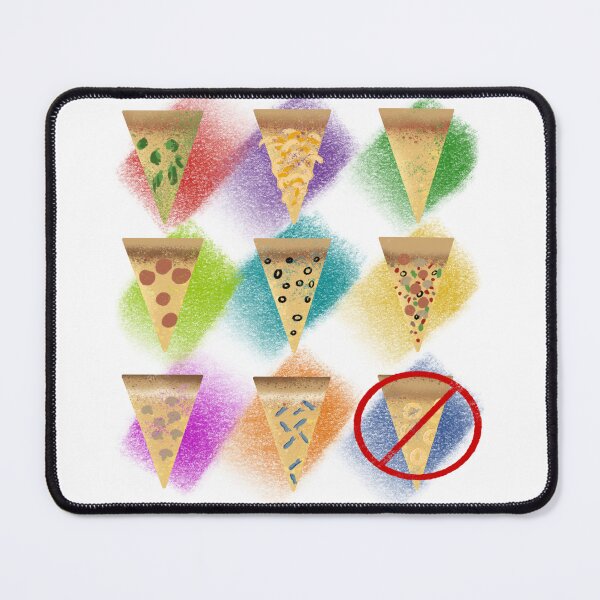 Item preview, No Pineapple Pizza Slice Pattern - Funny Food Illustration designed and sold by TheArtOfTreble.