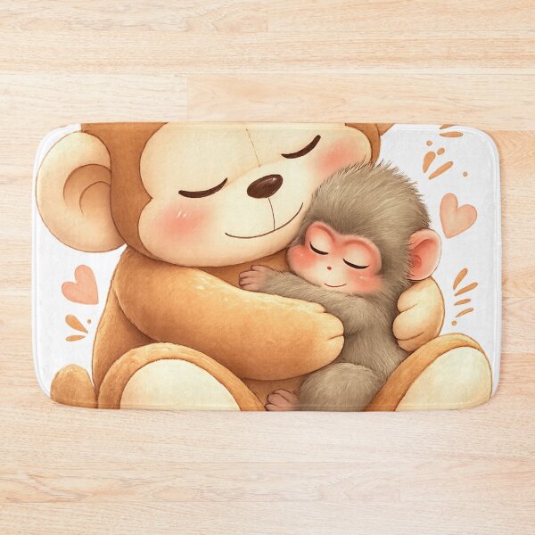 Item preview, Safe Haven – Cute Monkey Punch Hug in Pastel Style designed and sold by HeyHas.