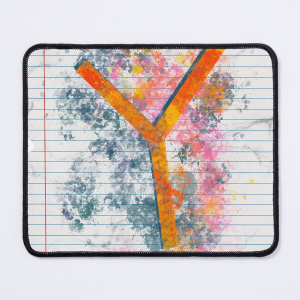 Item preview, Abstract Letter Y Splatter - Colorful Notebook Initial Art designed and sold by TheArtOfTreble.