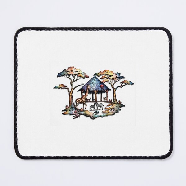 Item preview, African Animals near Hut Medium designed and sold by tambanow.