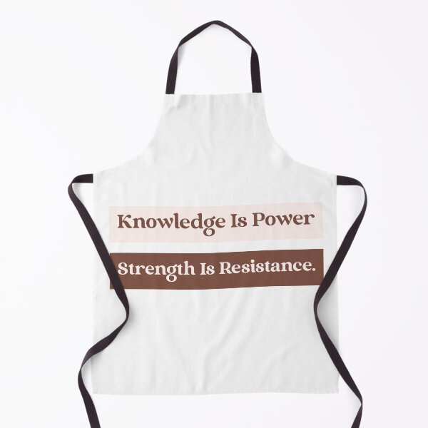 Item preview, Knowledge Is Power Strength Is Resistance – Motivational Quote designed and sold by DesignbyAACreations .