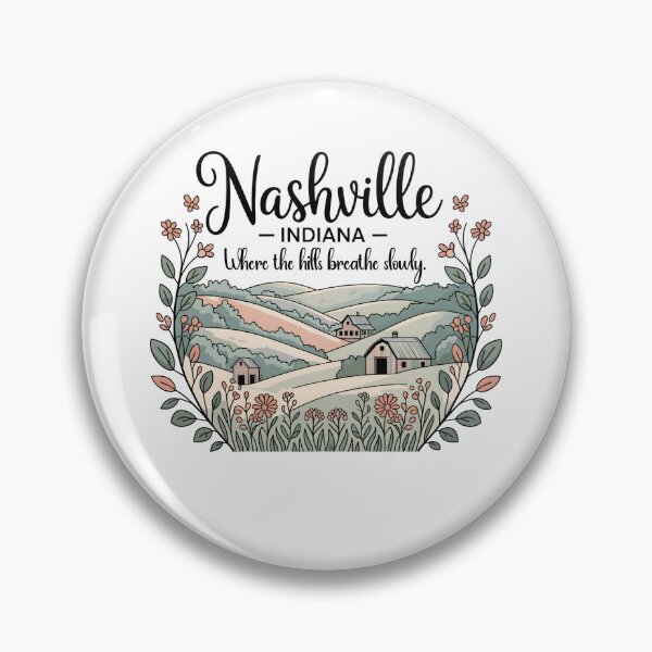 Item preview, Nashville Indiana | Small Town Endless Calm designed and sold by JessArty ⭐⭐⭐⭐⭐.
