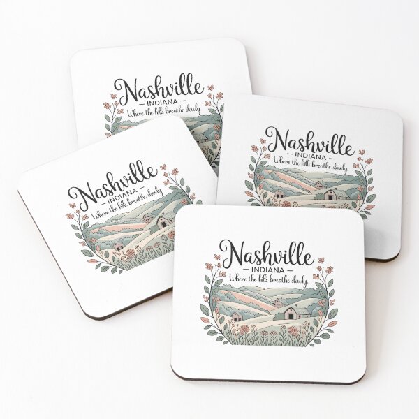 Item preview, Nashville Indiana | Small Town Endless Calm designed and sold by JessArty ⭐⭐⭐⭐⭐.