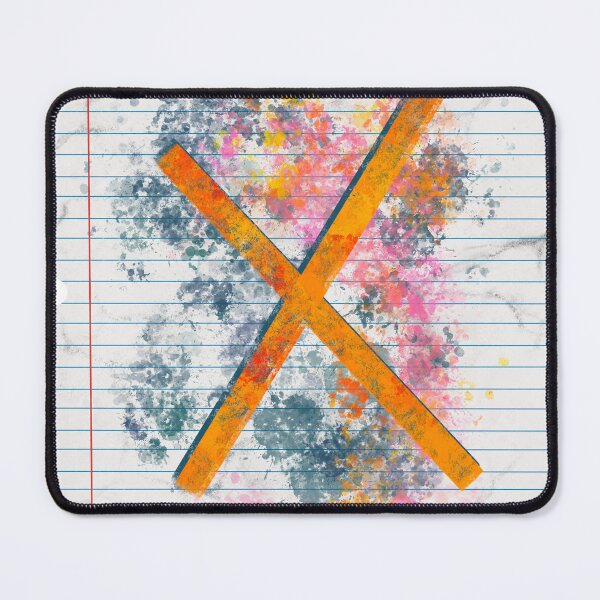 Item preview, Abstract Letter X Splatter - Bold Notebook Initial Art designed and sold by TheArtOfTreble.