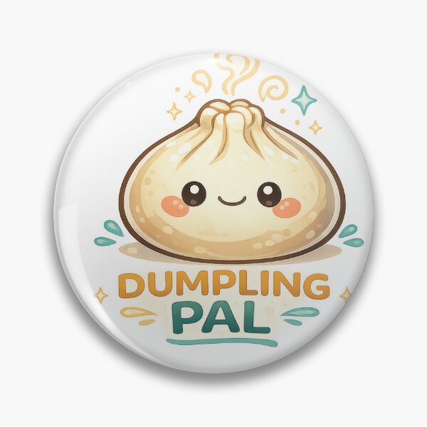 Item preview, Dumpling Pal Kawaii Sticker (Cute Steamed Dumpling Friend) designed and sold by jgvisualarts.