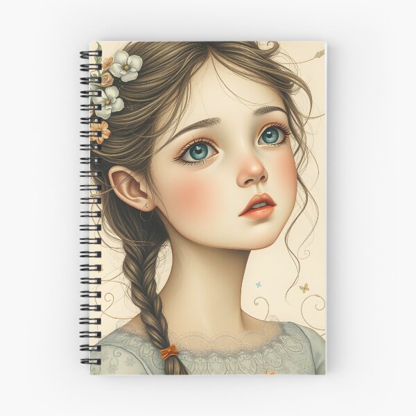 Item preview, Youthful Wonder Ethereal Girl Portrait Butterflies Florals designed and sold by RelinCreates.