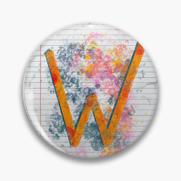Item preview, Abstract Letter W Splatter - Vibrant Notebook Initial Art designed and sold by TheArtOfTreble.