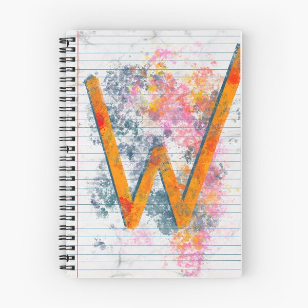 Item preview, Abstract Letter W Splatter - Vibrant Notebook Initial Art designed and sold by TheArtOfTreble.