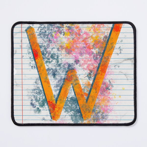 Item preview, Abstract Letter W Splatter - Vibrant Notebook Initial Art designed and sold by TheArtOfTreble.