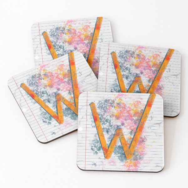 Item preview, Abstract Letter W Splatter - Vibrant Notebook Initial Art designed and sold by TheArtOfTreble.