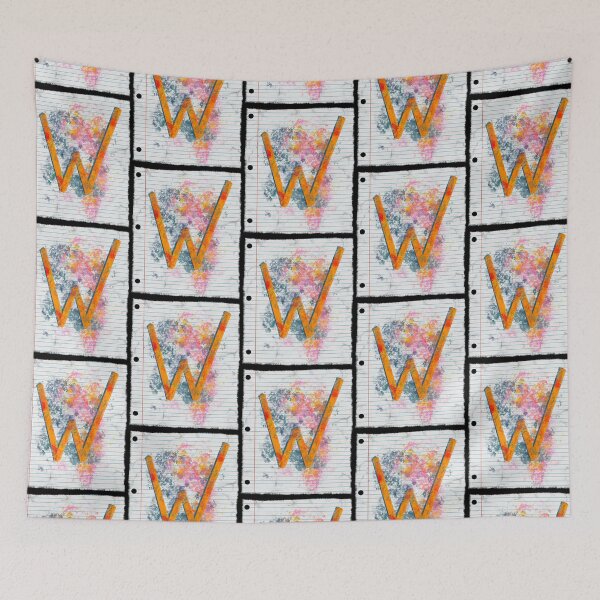 Item preview, Abstract Letter W Splatter - Vibrant Notebook Initial Art designed and sold by TheArtOfTreble.