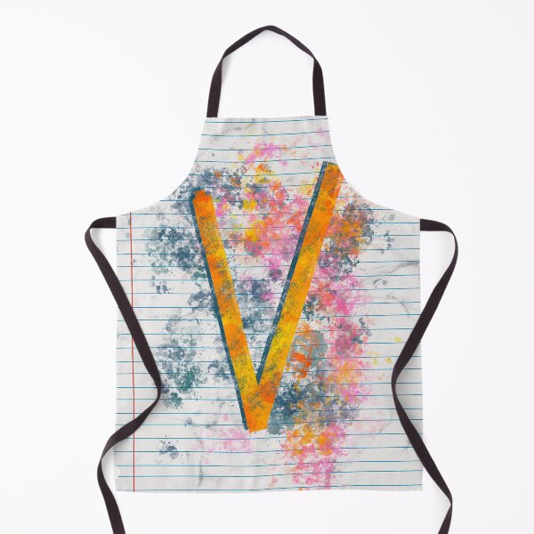 Item preview, Abstract Letter V Splatter - Energetic Notebook Initial Art designed and sold by TheArtOfTreble.