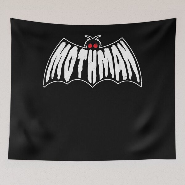 Artikelvorschau, Mothman-Logo Schwarz Weiß entworfen und verkauft von Nilesh Kantharia.