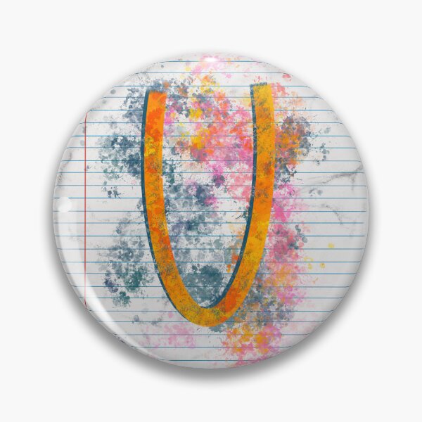 Item preview, Abstract Letter U Splatter - Vibrant Notebook Initial Art designed and sold by TheArtOfTreble.