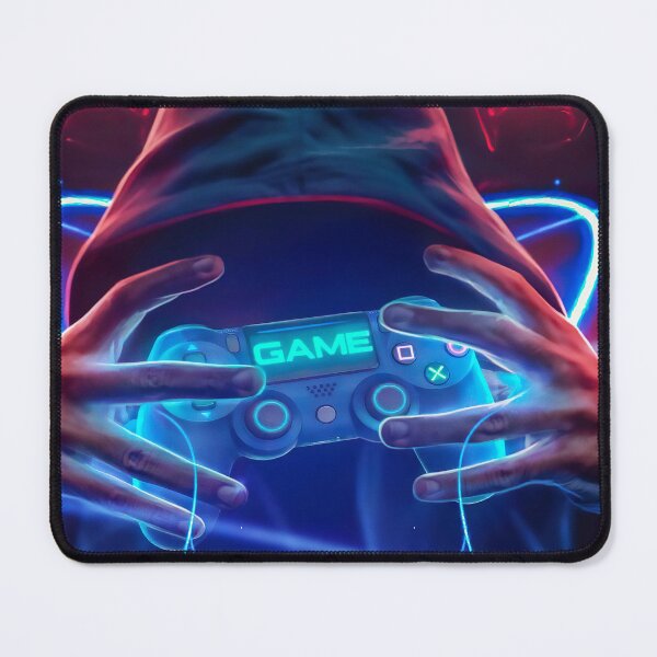 Item preview, Neon Hooded Gamer Design - Cyberpunk PlayStation Style designed and sold by Hipatye26.