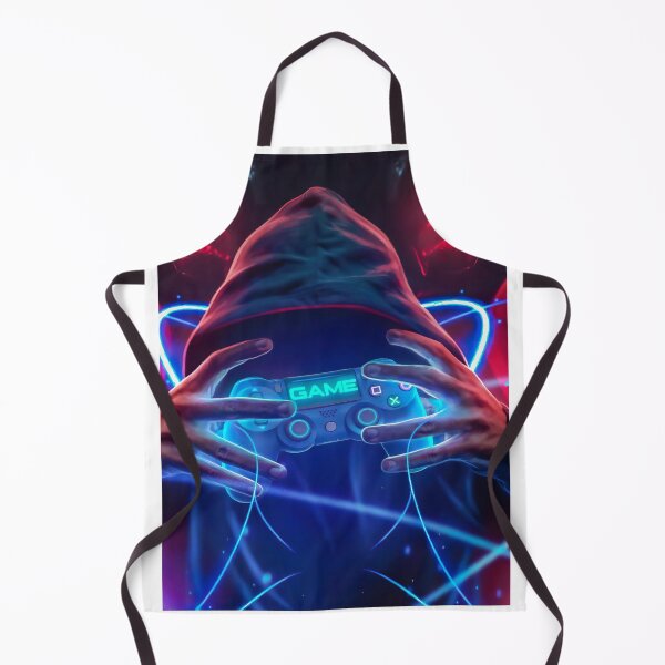 Item preview, Neon Hooded Gamer Design - Cyberpunk PlayStation Style designed and sold by Hipatye26.