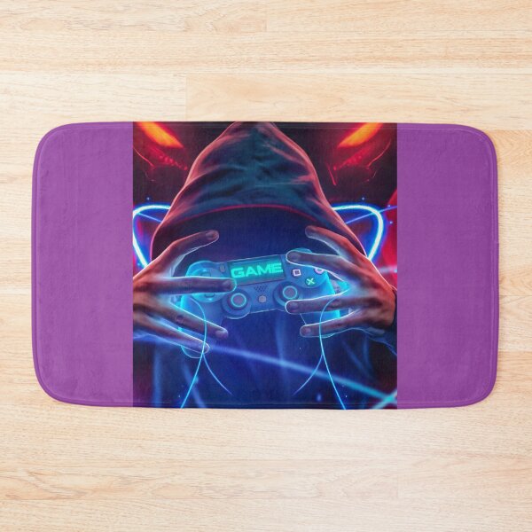 Item preview, Neon Hooded Gamer Design - Cyberpunk PlayStation Style designed and sold by Hipatye26.