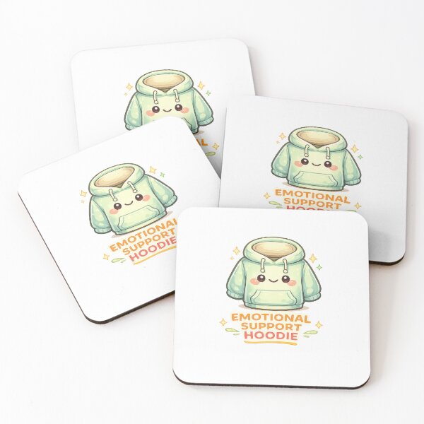 Item preview, Emotional Support Hoodie Kawaii Sticker (Cute Cozy Hoodie Friend) designed and sold by jgvisualarts.