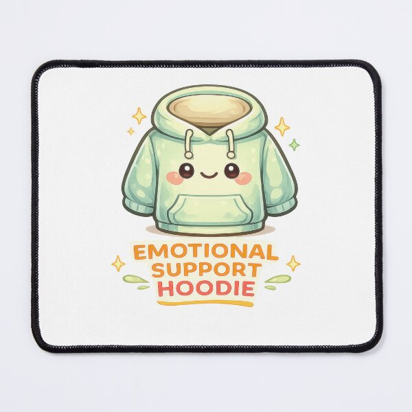 Item preview, Emotional Support Hoodie Kawaii Sticker (Cute Cozy Hoodie Friend) designed and sold by jgvisualarts.