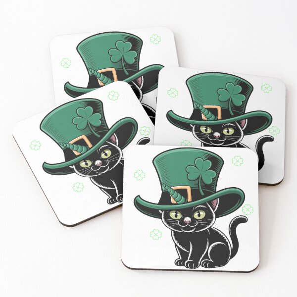 Item preview, St Patrick’s Day Cat Lover Shamrock  designed and sold by QuiteOrbit.