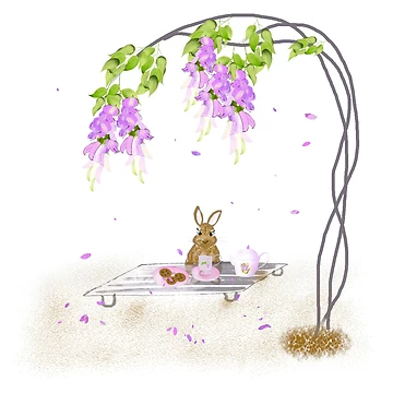 Artwork thumbnail, Easter - Rabbit and Tea by TheColorBliss