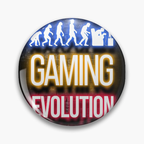 Item preview, "Gaming Evolution" Design - Neon Human Evolution - Gaming History Style designed and sold by Hipatye26.