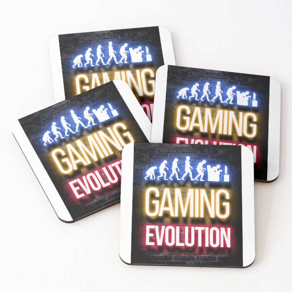 Item preview, "Gaming Evolution" Design - Neon Human Evolution - Gaming History Style designed and sold by Hipatye26.