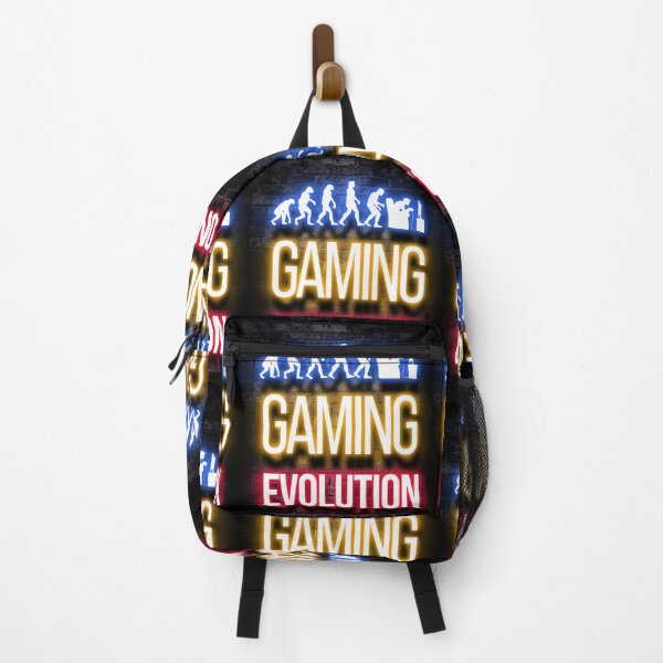 Item preview, "Gaming Evolution" Design - Neon Human Evolution - Gaming History Style designed and sold by Hipatye26.