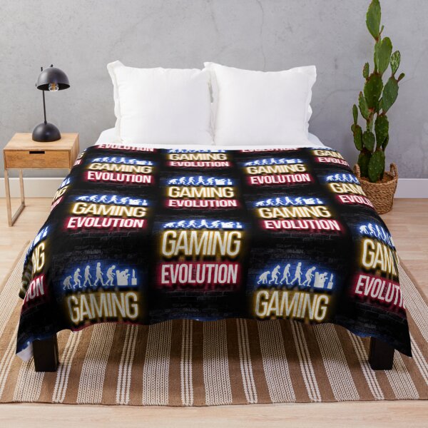 Item preview, "Gaming Evolution" Design - Neon Human Evolution - Gaming History Style designed and sold by Hipatye26.
