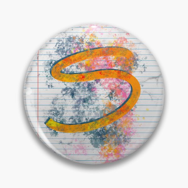 Item preview, Abstract Letter S Splatter - Dynamic Notebook Initial Art designed and sold by TheArtOfTreble.