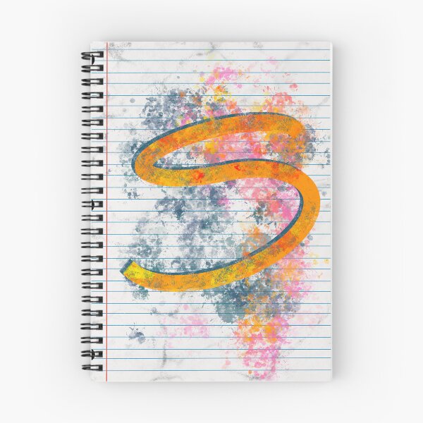 Item preview, Abstract Letter S Splatter - Dynamic Notebook Initial Art designed and sold by TheArtOfTreble.