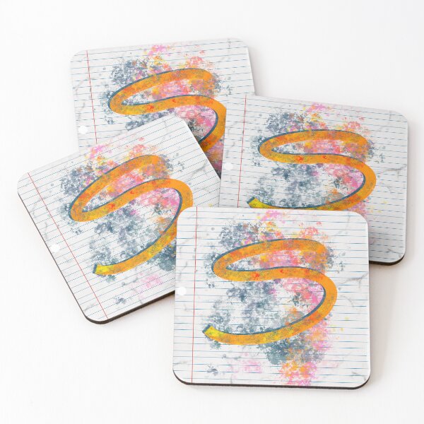Item preview, Abstract Letter S Splatter - Dynamic Notebook Initial Art designed and sold by TheArtOfTreble.
