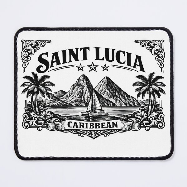 Item preview, Saint Lucia Caribbean Vintage Lovers designed and sold by scicilysimonee.